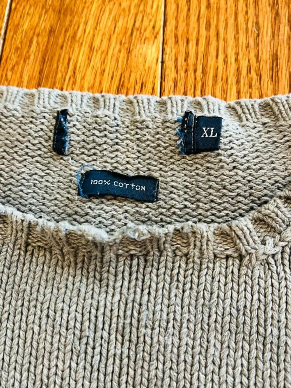 Vintage 90's Polo Ralph Lauren Men’s Cable Knit Fisherman Sweater Size XL Chunky